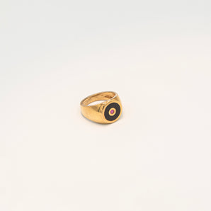 Anello mini da mignolo Nero